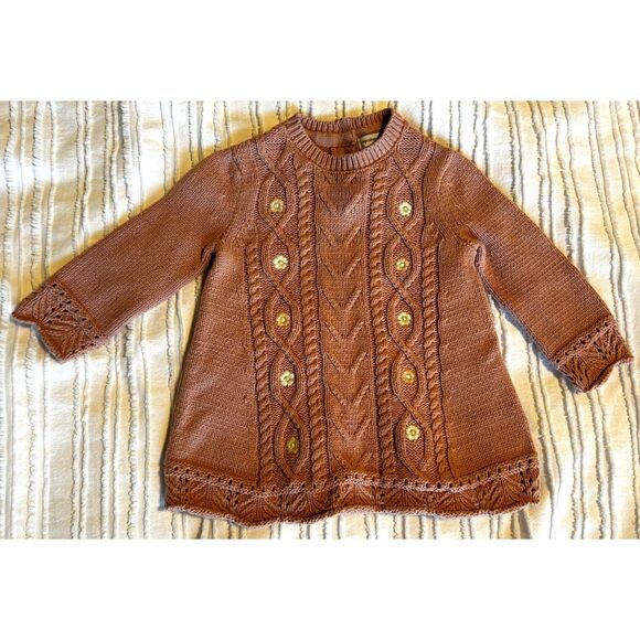 Cupcakes and Cashmere dusty pink baby knit sweater size 6-9 mos gorgeous! - Picture 1 of 6